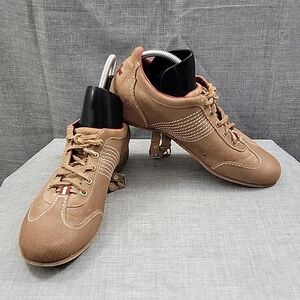 Bally Agnana Sneakers Brown Suede Hidden Heel Womens Shoe Size EU 40 US 9.5 M